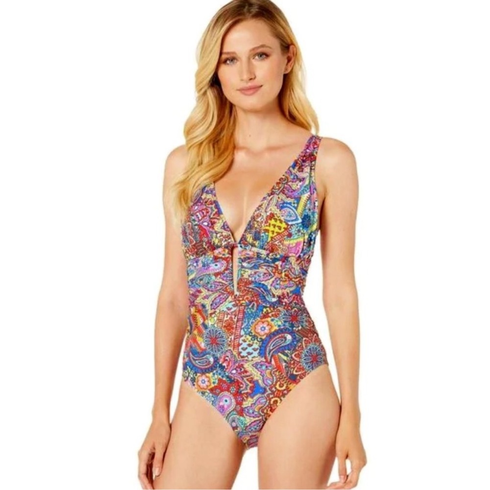 Bleu by rod Beattie paisley one piece